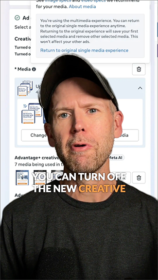 Turn Off New Creative Workflow (Multimedia Experience)