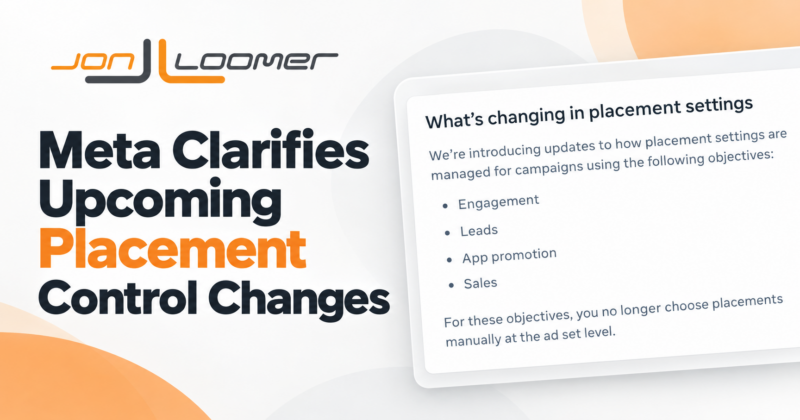 Meta Clarifies Upcoming Placement Control Changes
