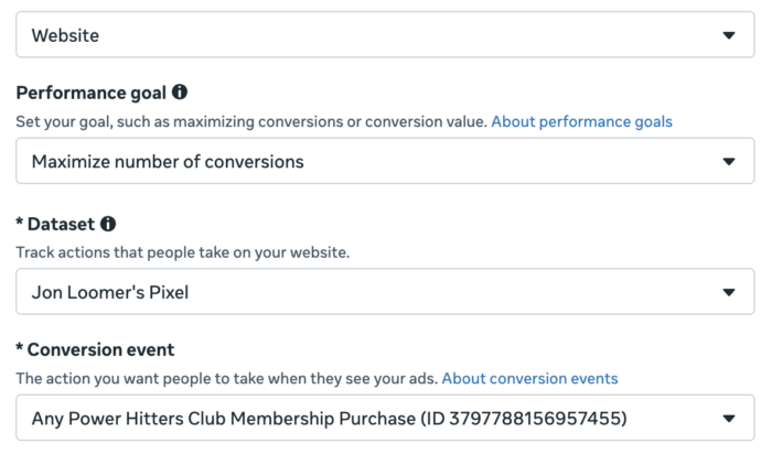 Optimize for Custom Conversion