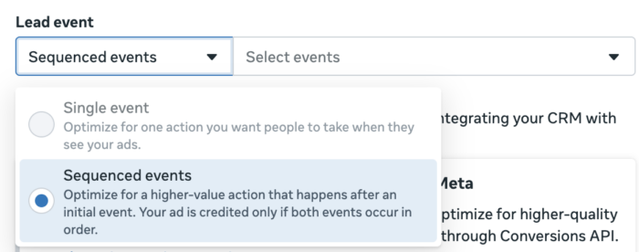 Meta Ads Sequenced Events