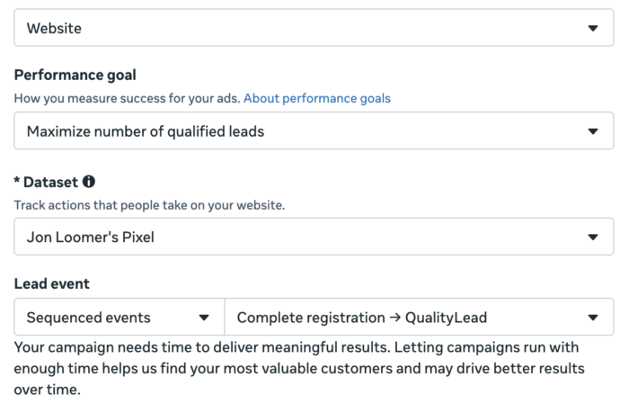 Meta Ads Sequenced Events