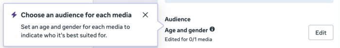 Choose an audience for each media