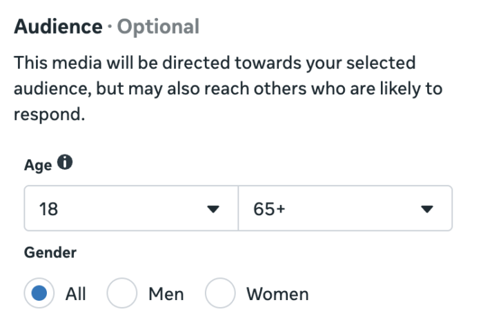 Choose an audience for each media
